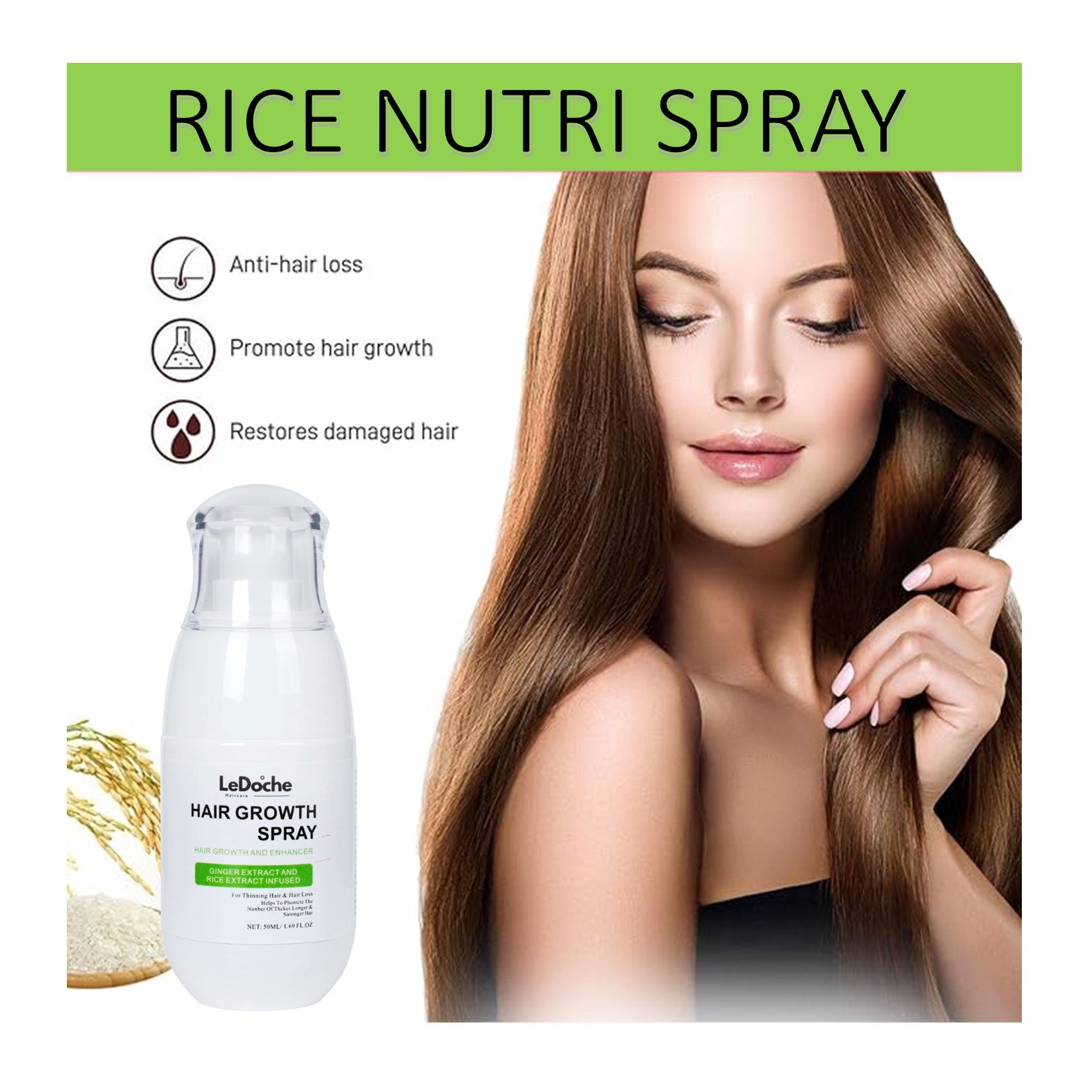 LeDoche Hair Growth Sprayer - for Thicker Longer & Stronger Hair