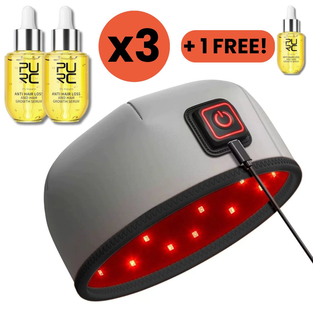 LeDoche Red Light Therapy Hat + 3 Hair Growth Serums (1 FREE)