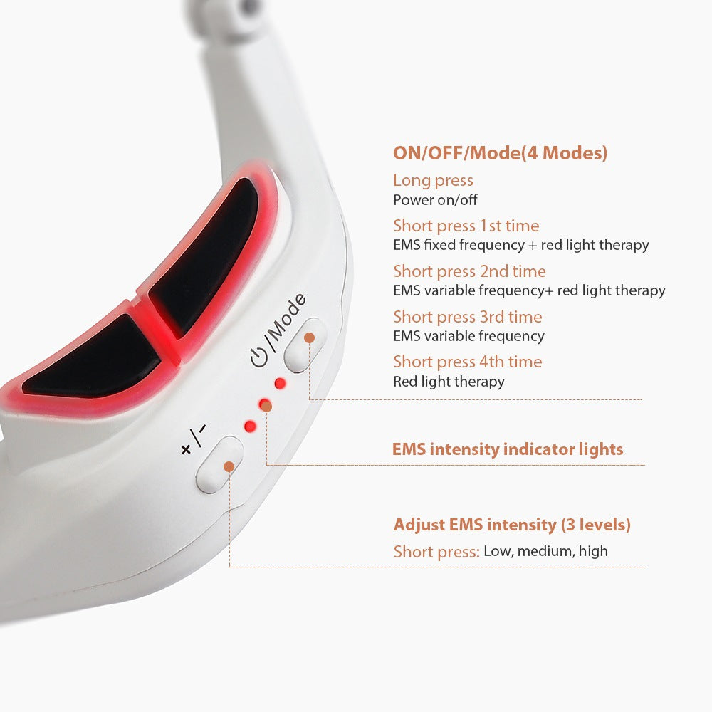 Microcurrent massage beauty eye care device, red light eye massager to fade dark circles, and eye beauty device LeDoche Haircare