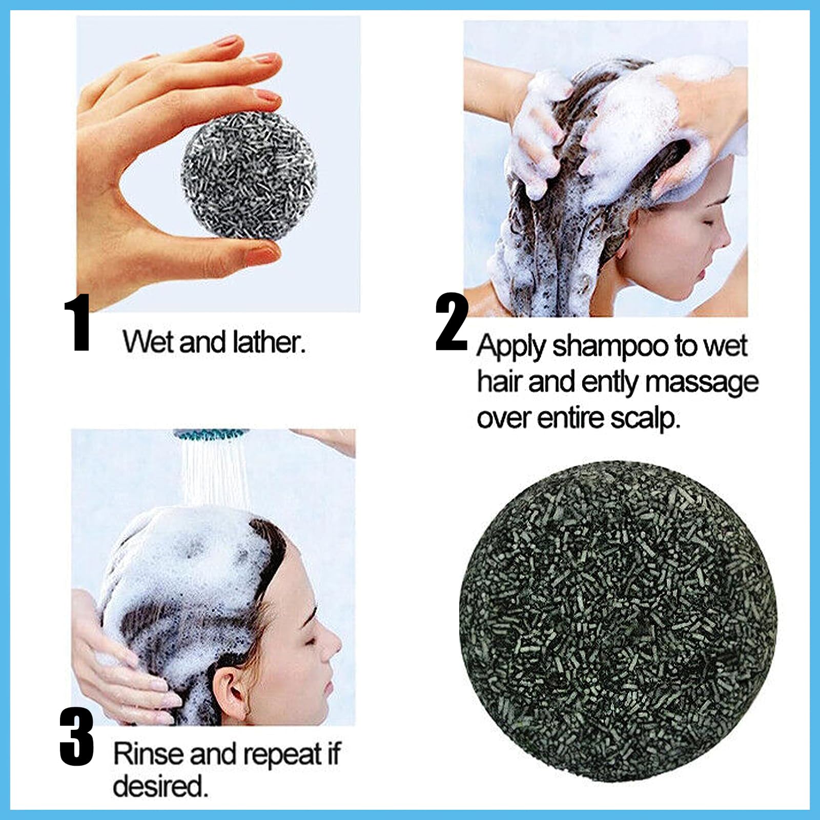 LeDoche Organic Bamboo Charcoal Shampoo Bar