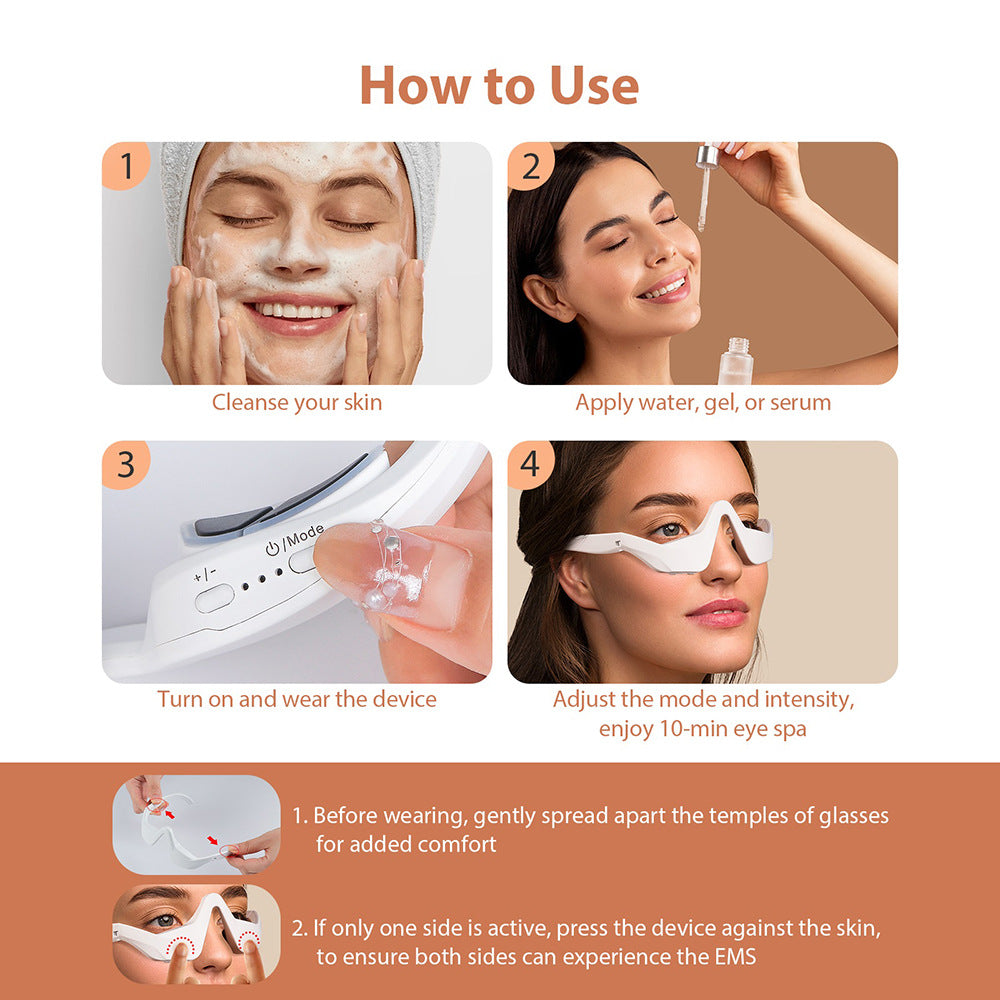 Microcurrent massage beauty eye care device, red light eye massager to fade dark circles, and eye beauty device LeDoche Haircare