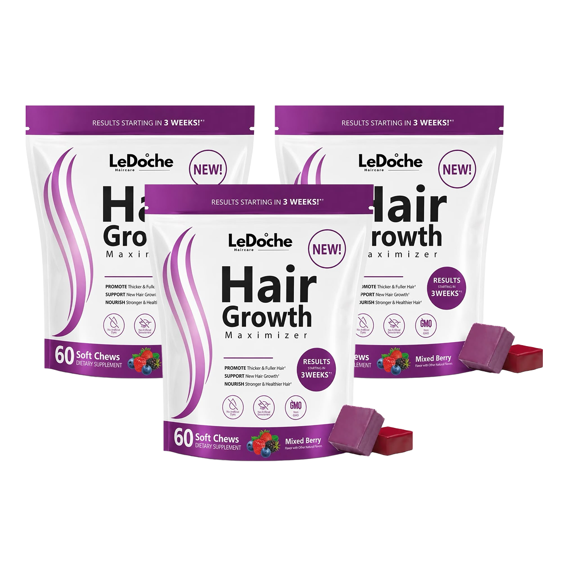 Hair Growth Maximizer Soft Chews LeDoche Haircare