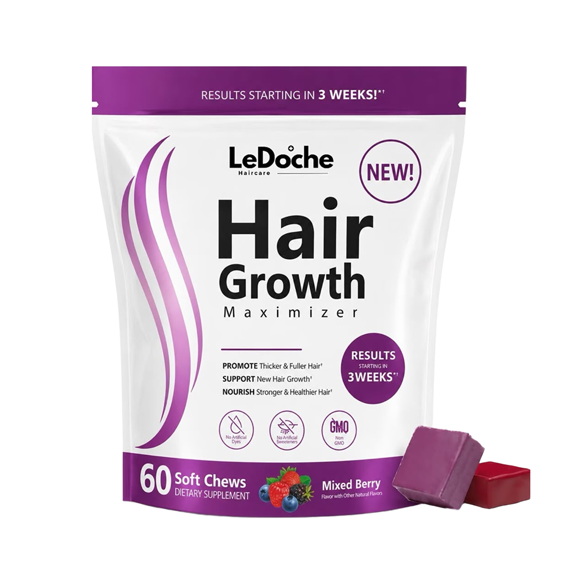 Hair Growth Maximizer Soft Chews LeDoche Haircare