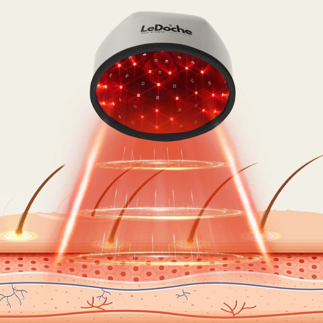 LeDoche Red Light Therapy Hat + 1 Hair Growth Serum