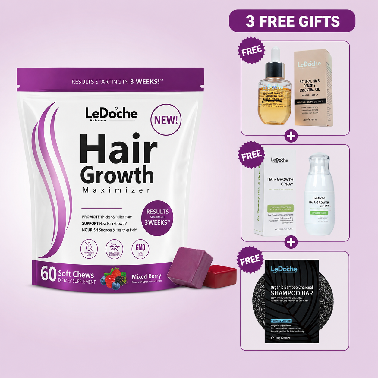 Hair Growth Maximizer Soft Chews LeDoche